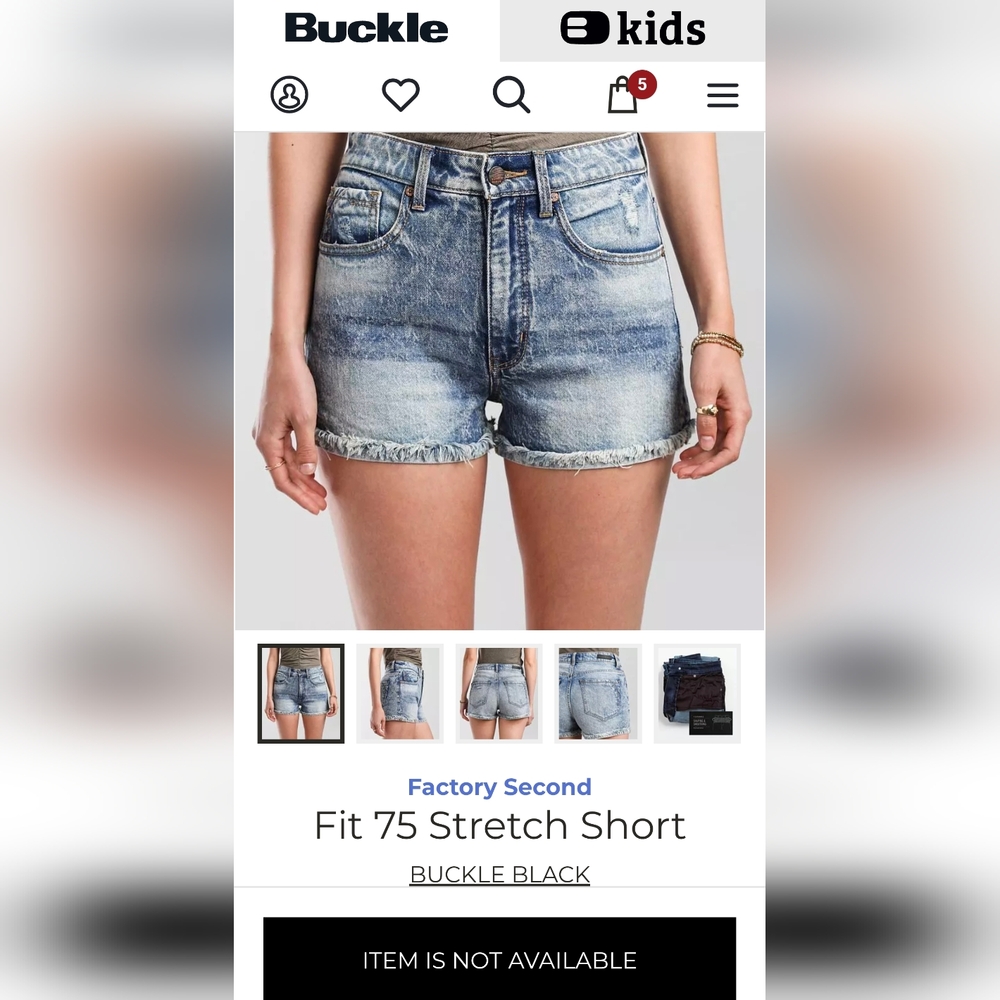 Buckle Black Fit 75 Stretch Short